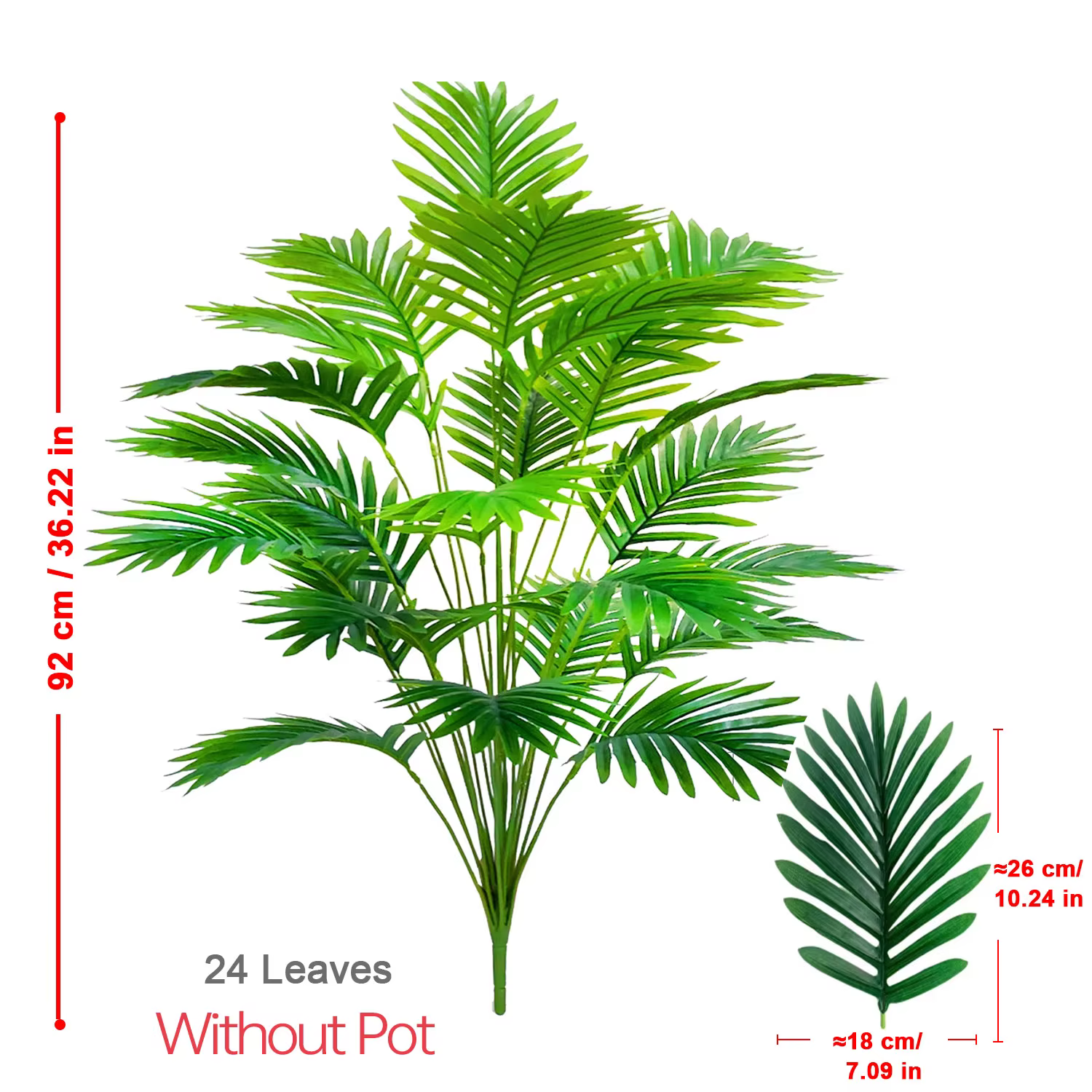 Plante artificielle Areca Palm avec pot