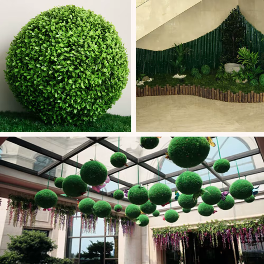 Boule de plante artificielle ronde