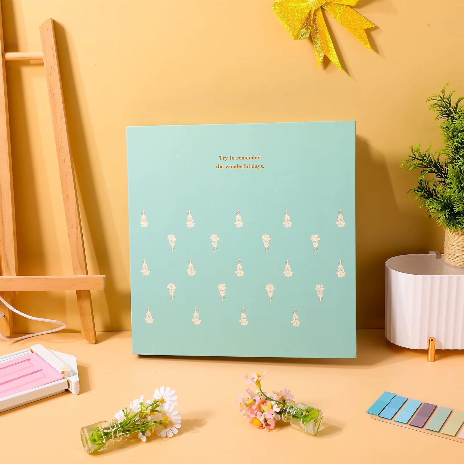 Album de scrapbooking botanique auto-adhésif pour fleurs pressées