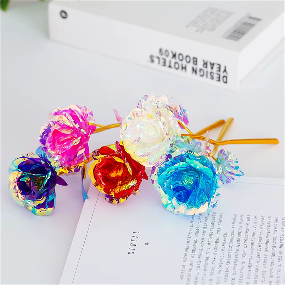 1 pièces fleur artificielle feuille Rose