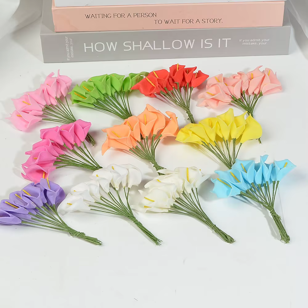 Mini fleurs artificielles en mousse PE