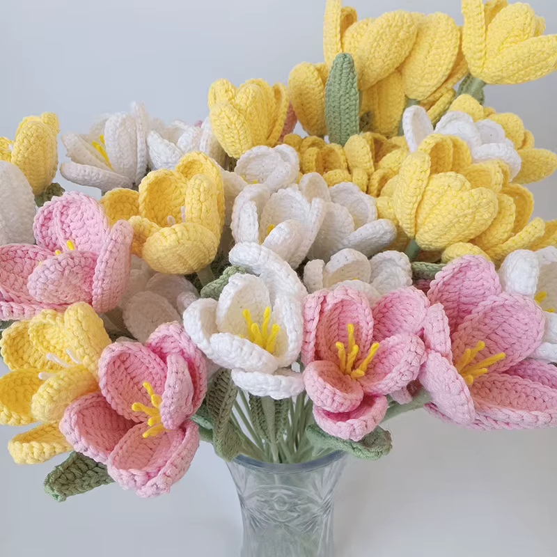 Fleurs artificielles tissées à la main