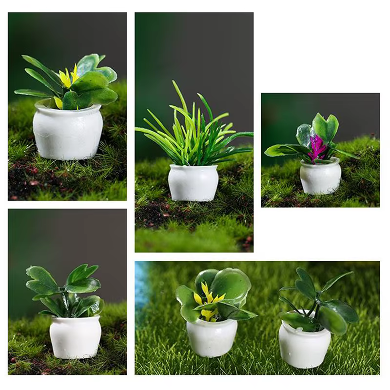 Mini arbre miniature en pot pour maison de poupée