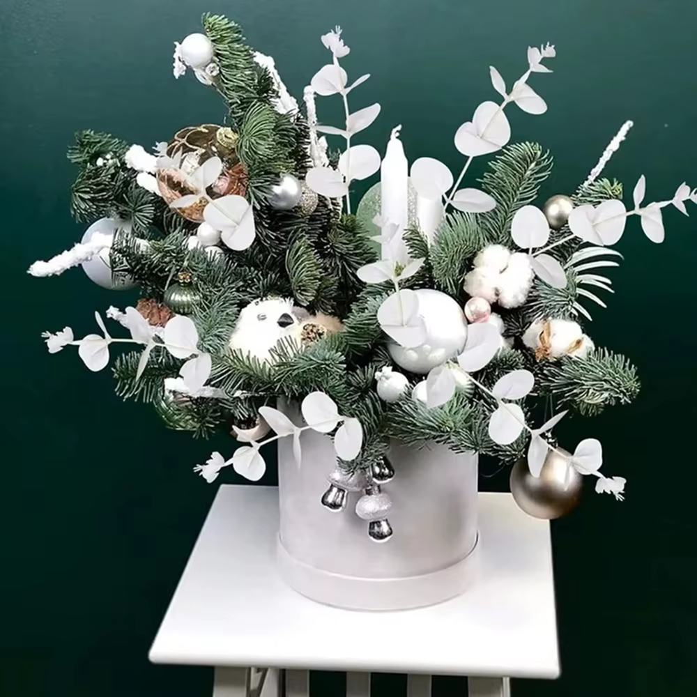 Feuilles d'argent plantes artificielles Halloween couronne de mariage Bouquets de mariée maison chambre jardin cour Table extérieure bricolage boîte-cadeau décor