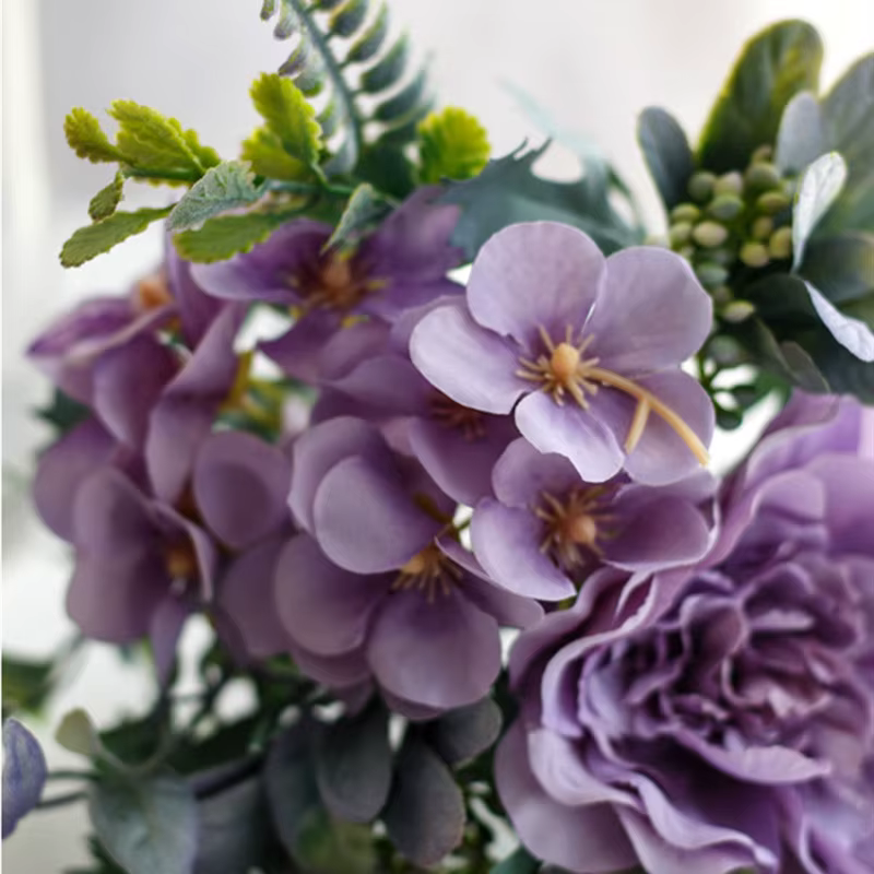 Bouquet de Roses Pivoines Artificielles