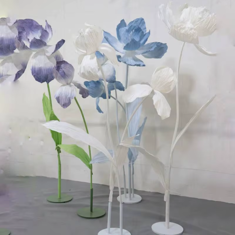 Fleur artificielle en papier à grande Iris