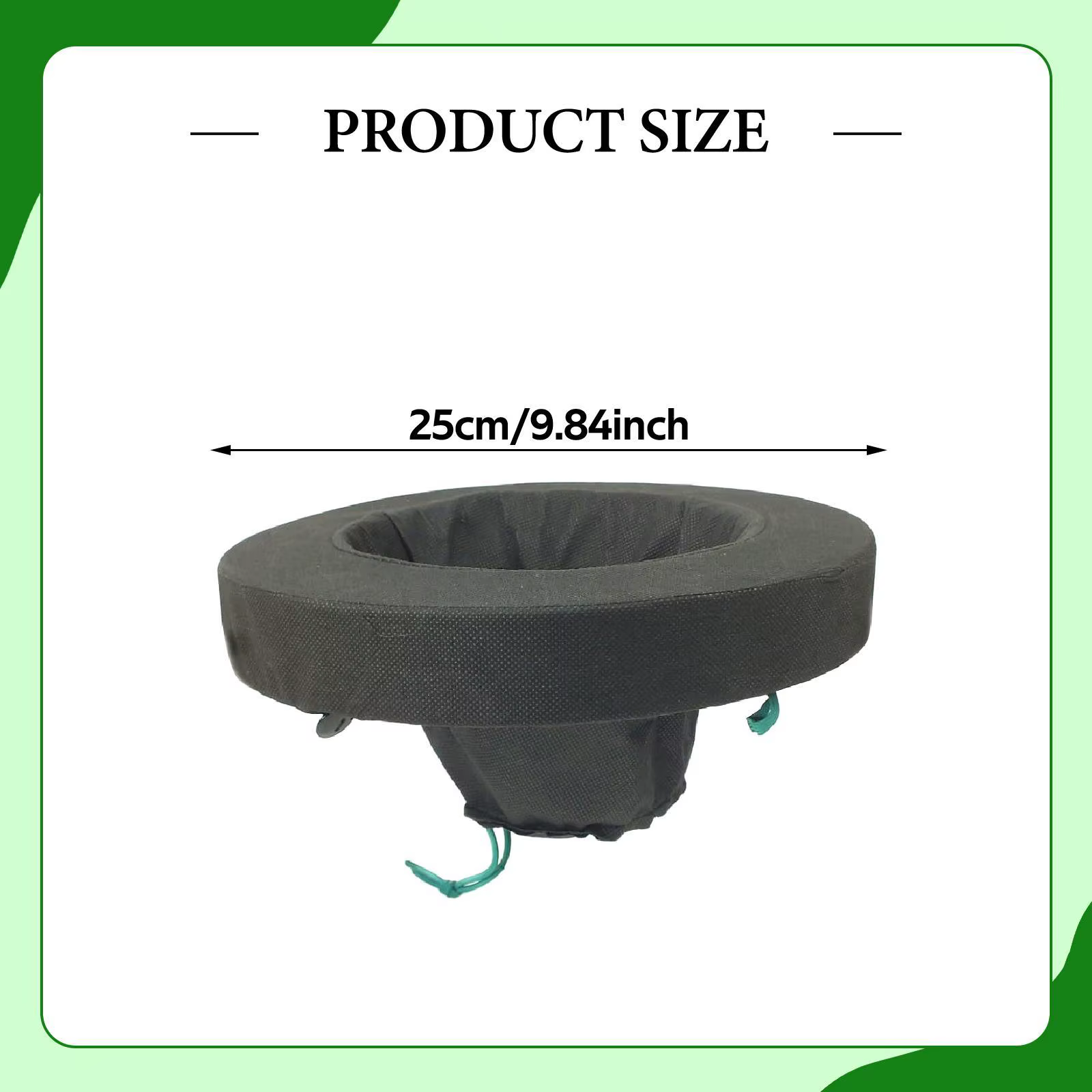 Pot de plantation flottant rond de 25 cm en tissu non tissé