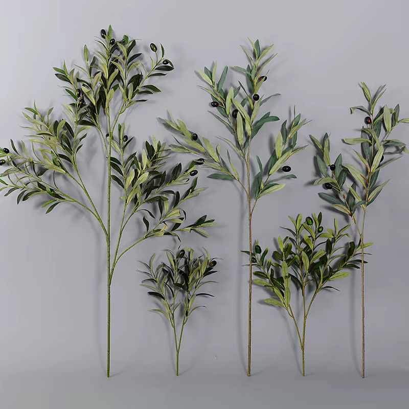 Branches d'olivier artificielles longues et hautes