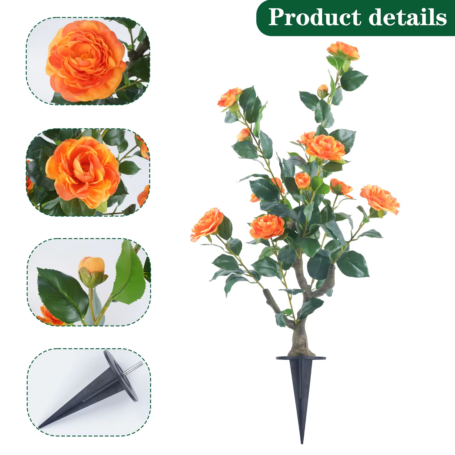 Arbre topiaire Camélia de 85 cm avec pot/support