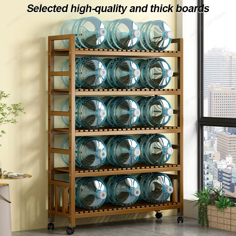 Présentoir vertical pour plantes en bambou