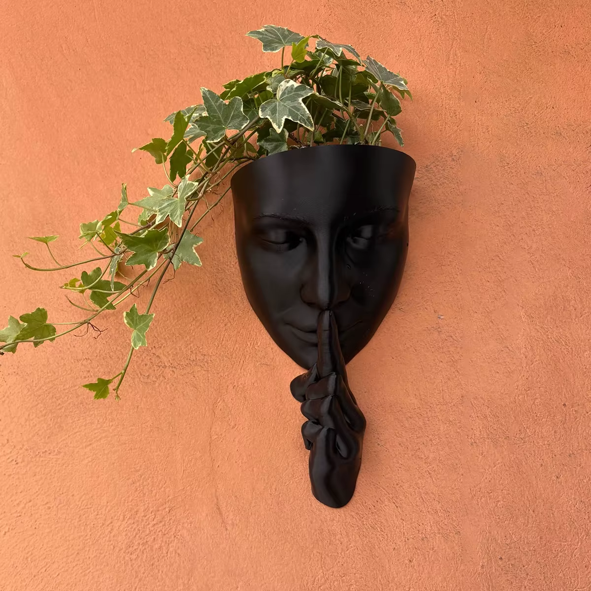 Jardinière murale Face Art, décoration verte créative, porte-fleurs mural de style nordique, décoration de maison personnalisée