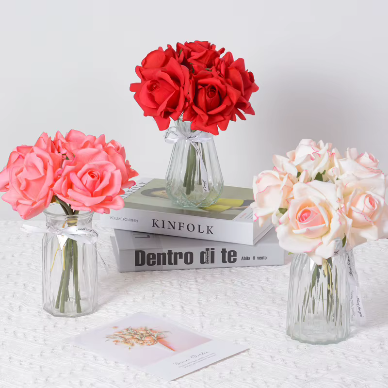 Fleurs artificielles 5 têtes