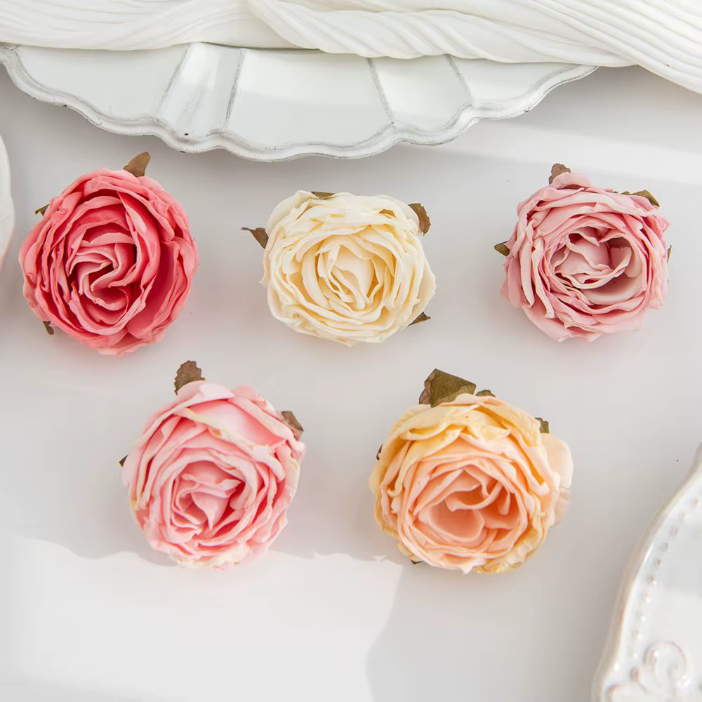 Bord Brûlé Artificiel Rose De Mariage nuptiale bouquet Décor Maison vase En Plein Air Jardin Festival Parti Couronne Bricolage cadeau Saint Valentin