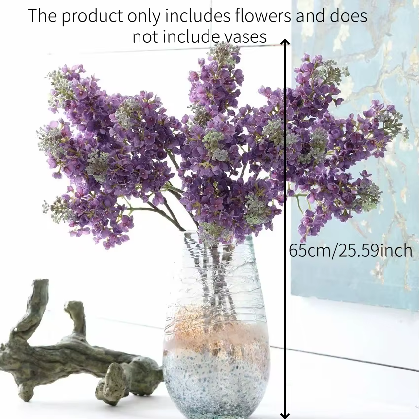 Fleurs artificielles en Latex lilas