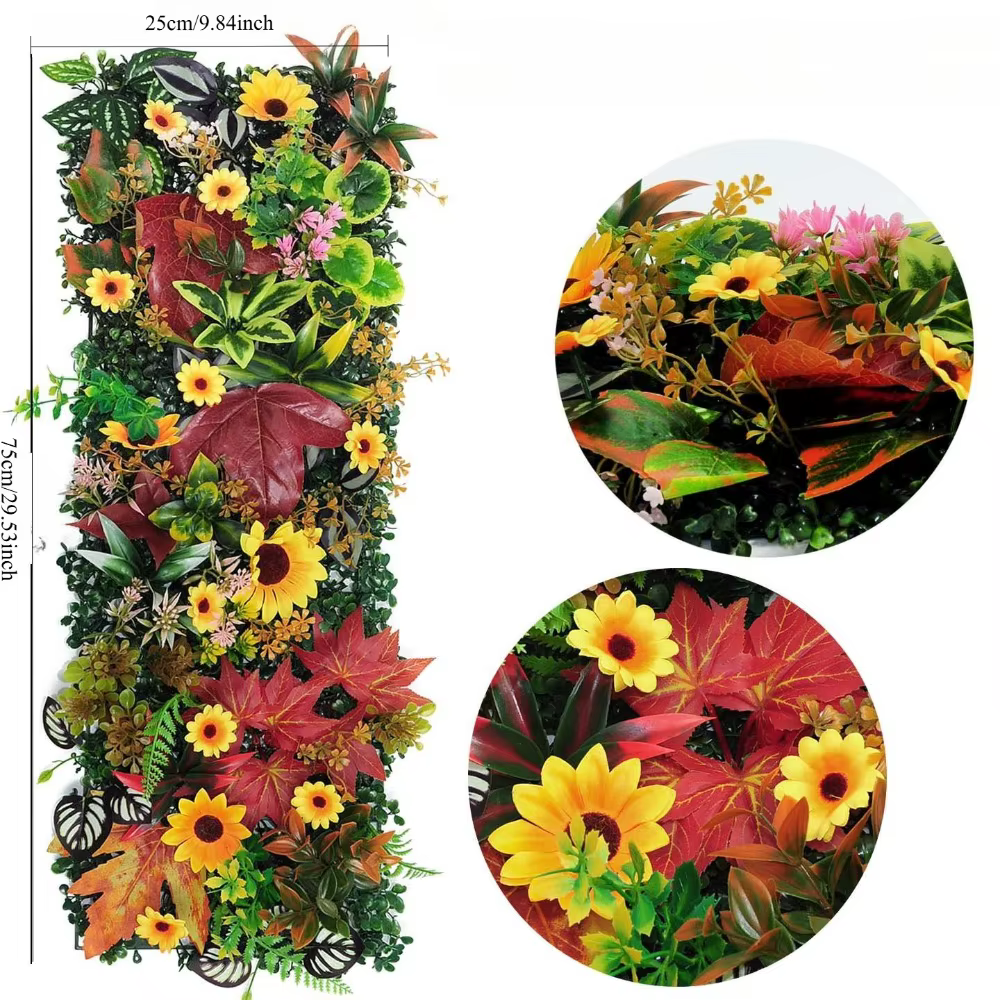 Panneaux muraux végétaux artificiels 75x25cm