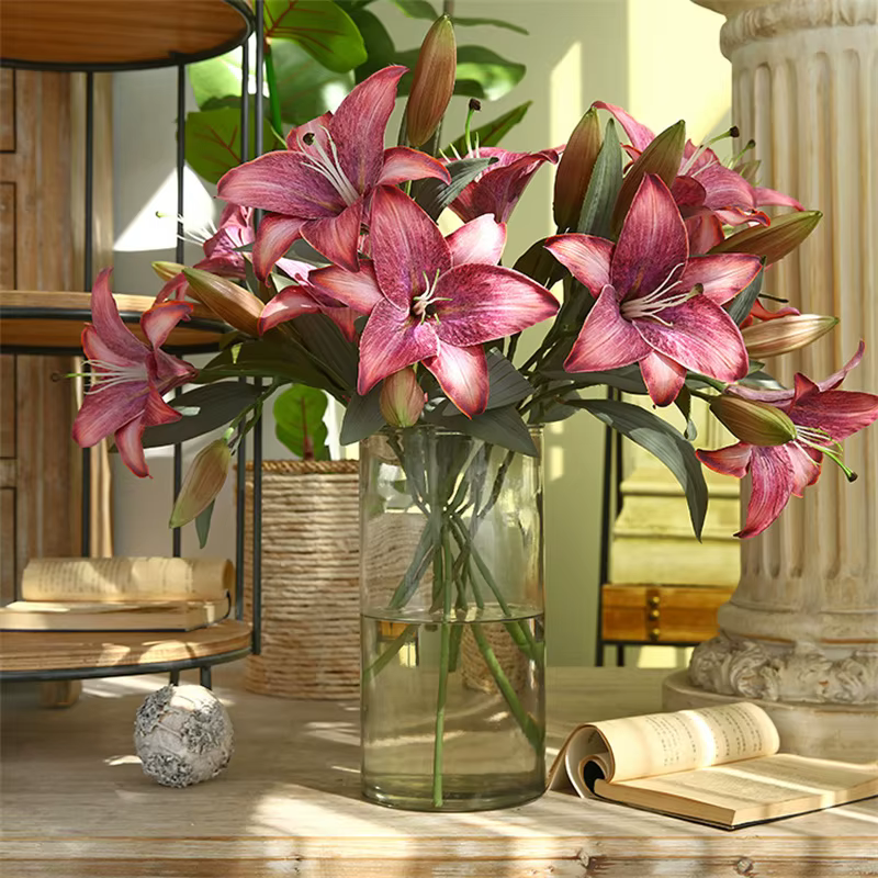 Bouquets de fleurs artificielles en soie vintage