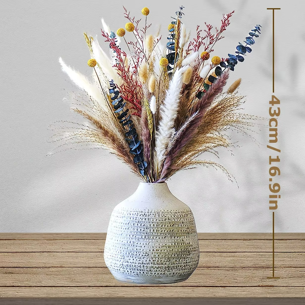 Bouquet de fleurs de Pampas séchées naturelles