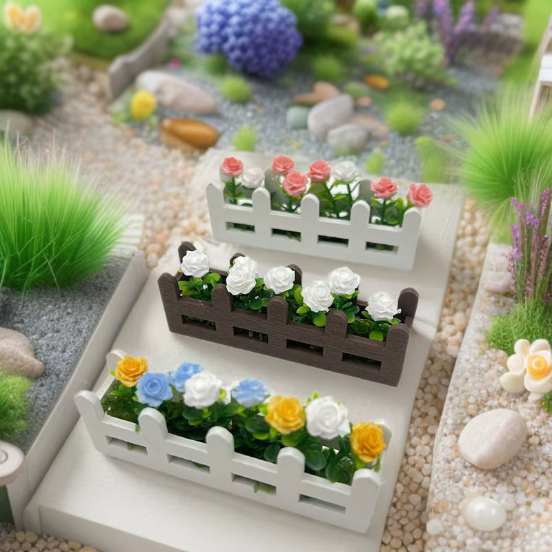 Mini clôture de Roses en pot