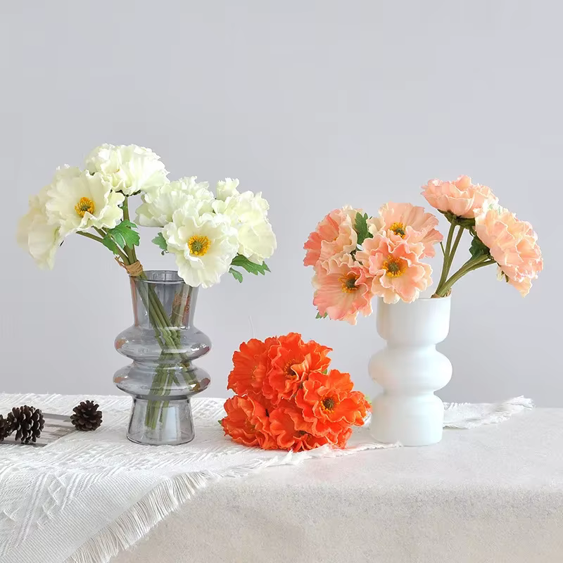 Bouquet de coquelicots artificiels en PU