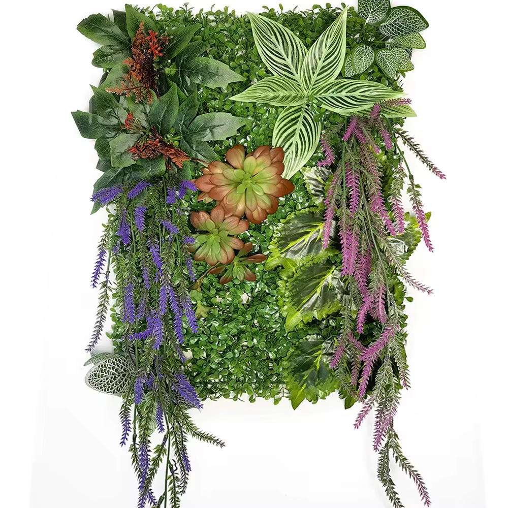 40CM * 60CM plante artificielle feuille feuillage haie herbe tapis verdure panneau décor mur clôture