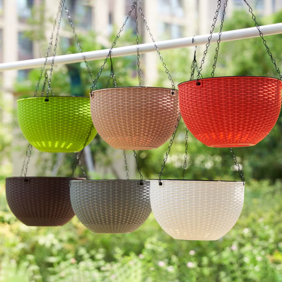 Pot suspendu d'intérieur en plastique