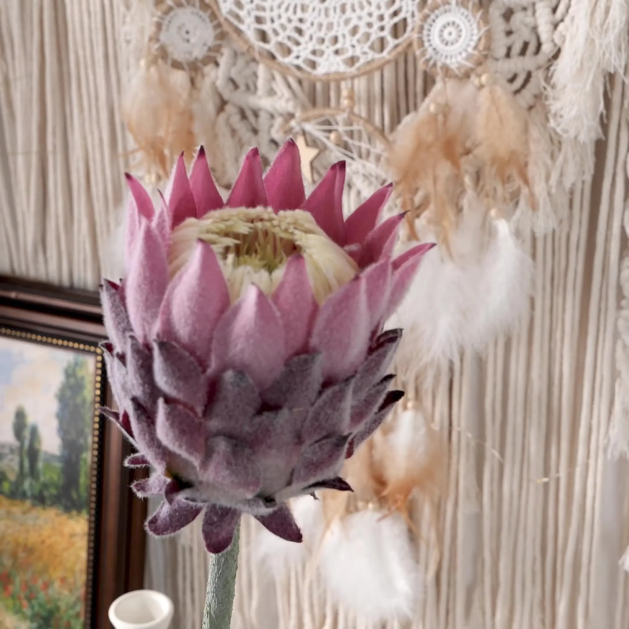 Fleur artificielle de chardon nordique de 60cm