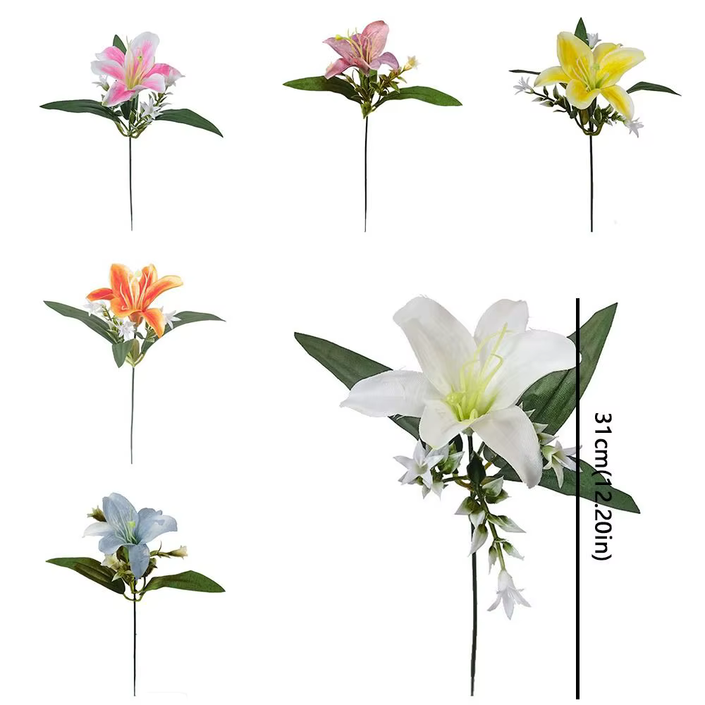 Branche de fleurs artificielles en plastique pour centre de table