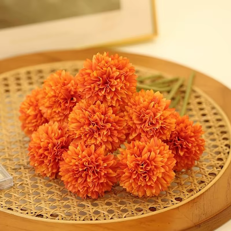 2/4 pièces automne fleurs artificielles décor soie marguerite Bouquet artificiel pour la maison