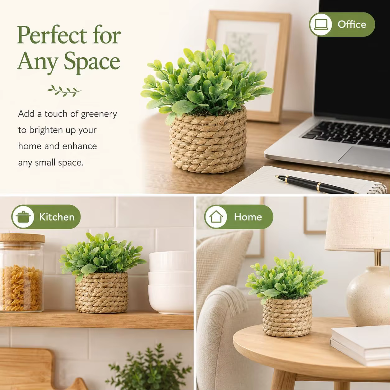 Mini plantes artificielles en pot