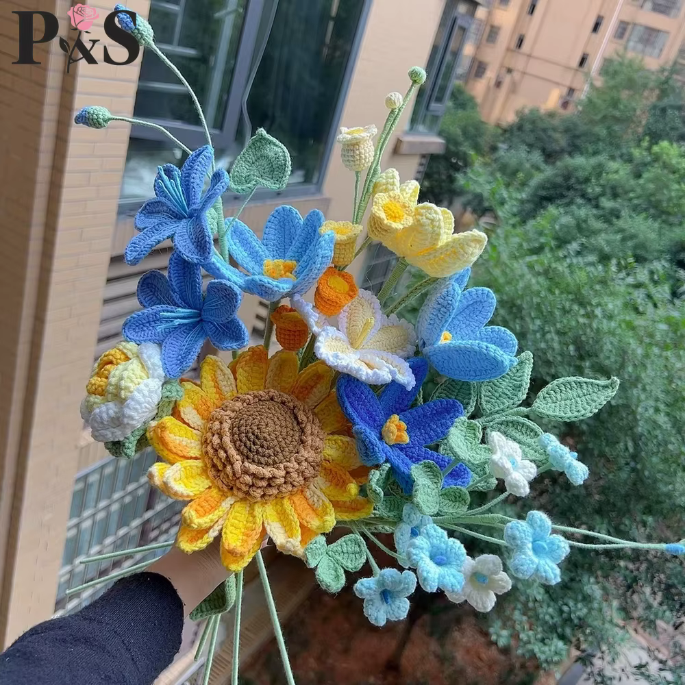 Bouquet de fleurs au Crochet fait à la main