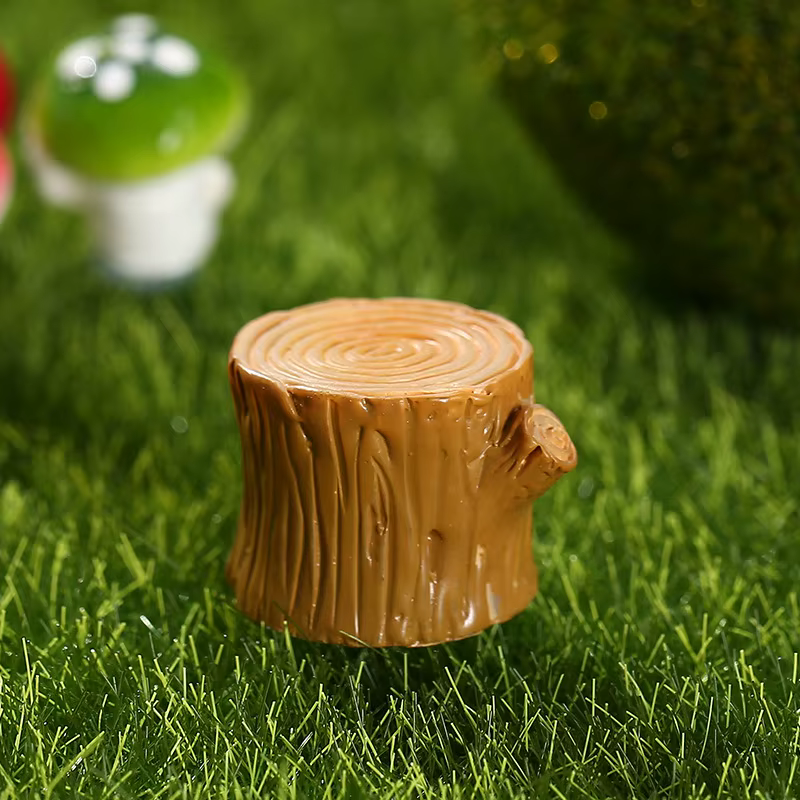 Mini souche d'arbre en résine