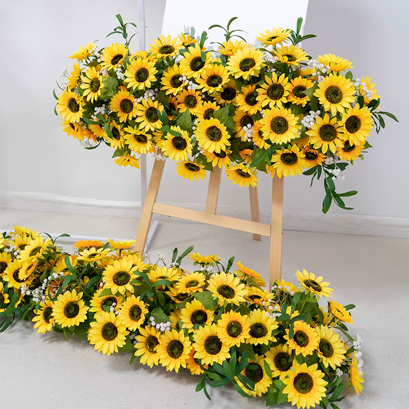 Toile de fond de mariage en tournesol