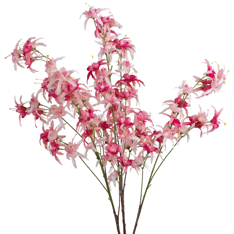 6 pièces de fleurs artificielles en soie