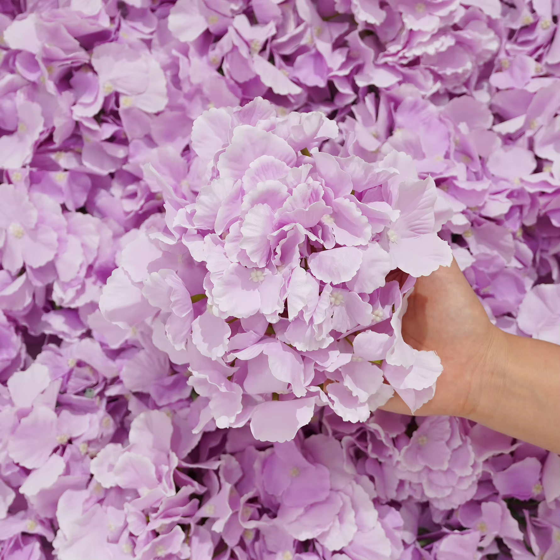 15 pièces/lot 18CM 54 pétales grandes têtes florales d'hortensia fleurs artificielles maison bricolage décoration de jardin de mariage faux flotteurs mur fête