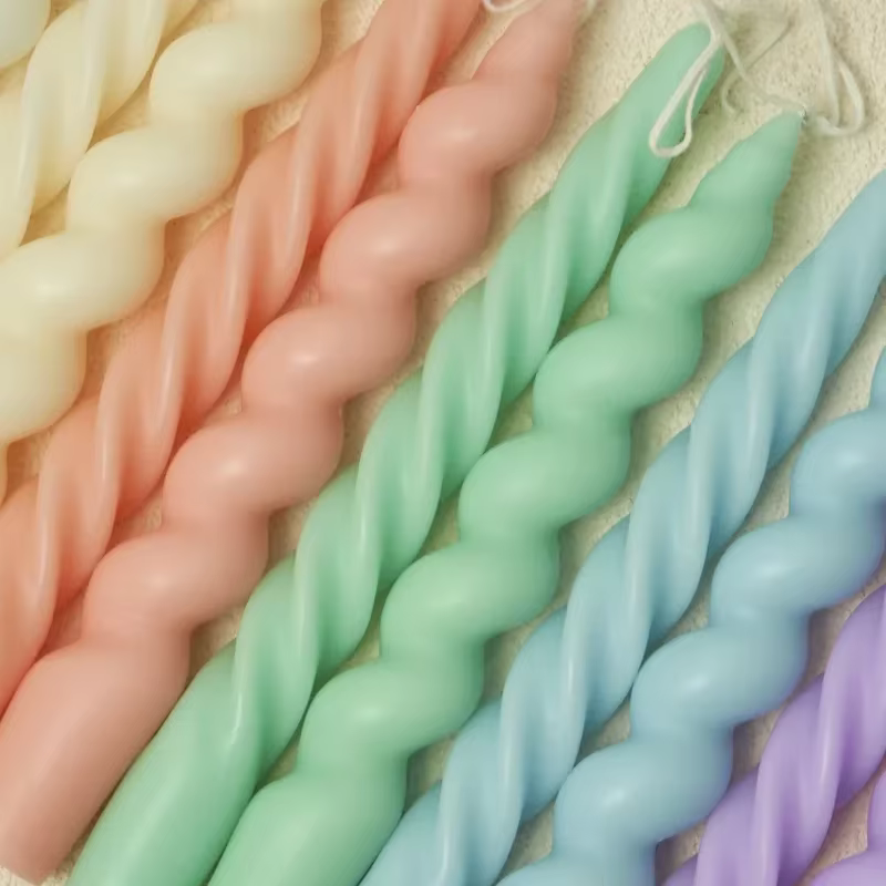 Bougies parfumées en spirale, 2 pièces, bougies décoratives coniques, décoration de maison, décoration de mariage, centres de table, chandelier, cadeau