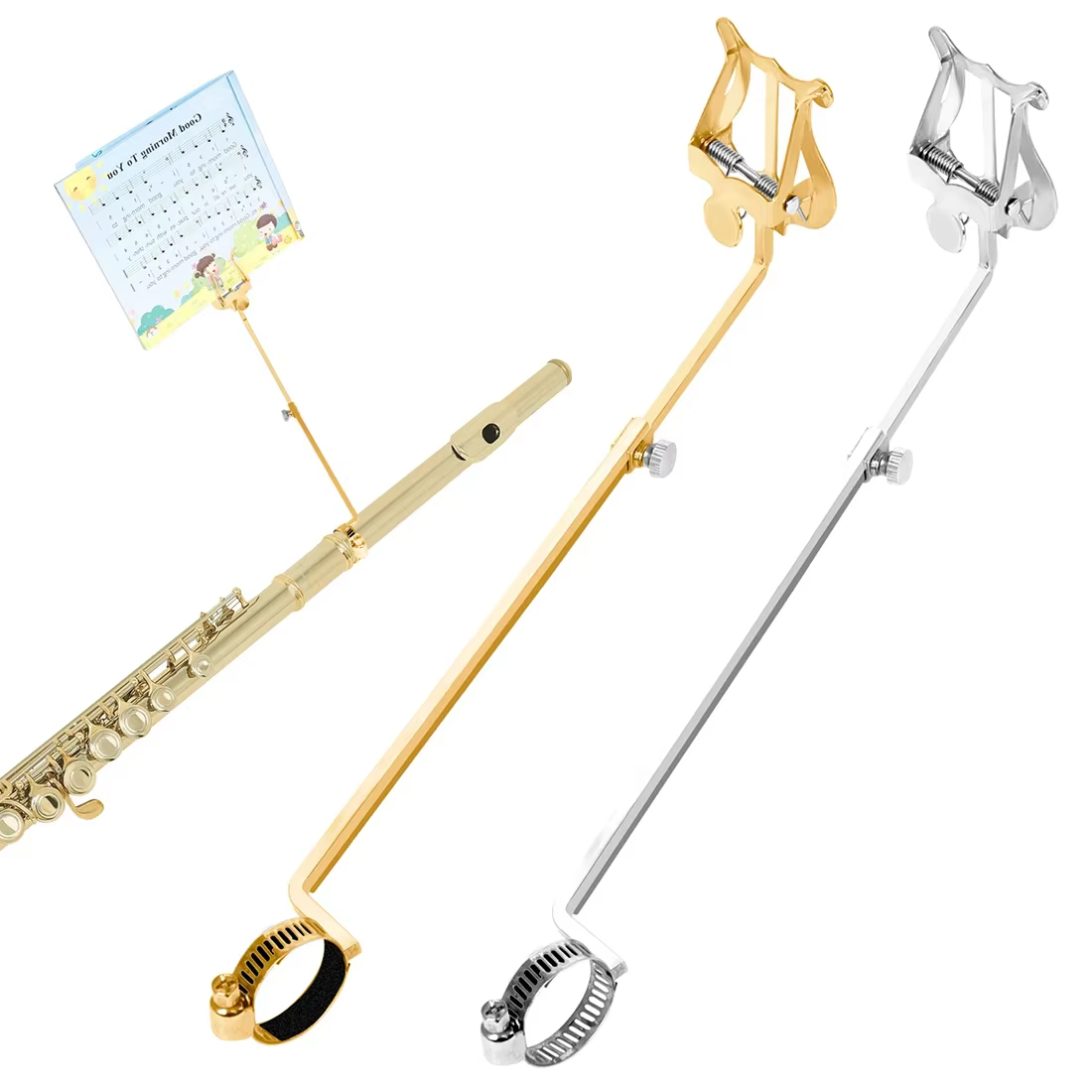 Support de musique de marche Portable pour clarinette, trompette, flûte, Saxophone Alto, accessoire pour instruments de musique, support de partition