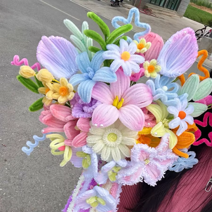 500/600 pièces nettoyeurs de tuyaux tiges de Chenille 12 pouces fournitures artisanales en vrac pour les projets d'art et d'artisanat bricolage cadeau créatif