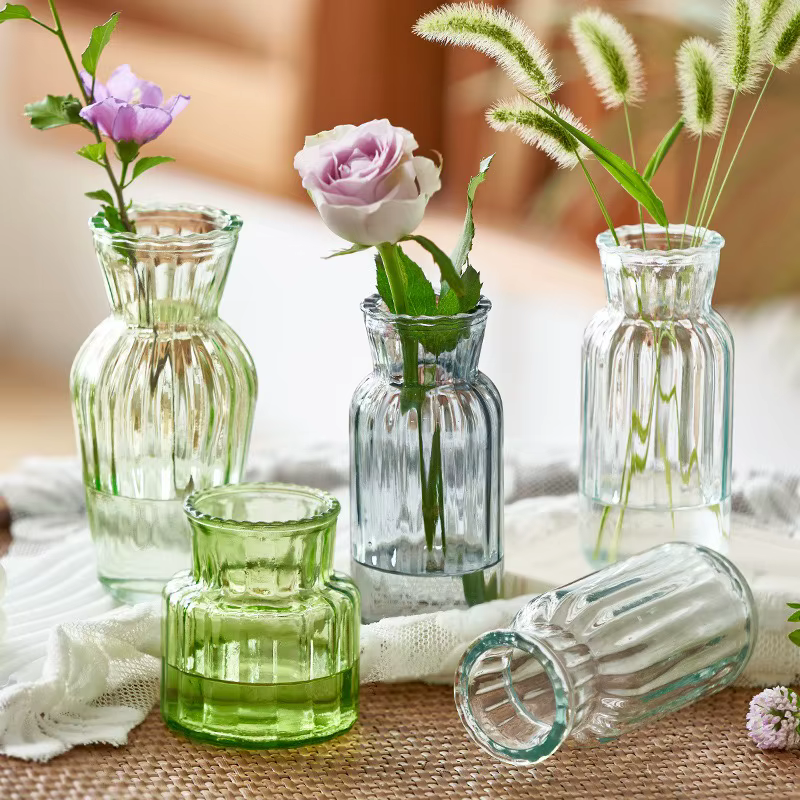Vase en verre sculpté à la main-Jardinière hydroponique pour décor gothique de maison/bureau