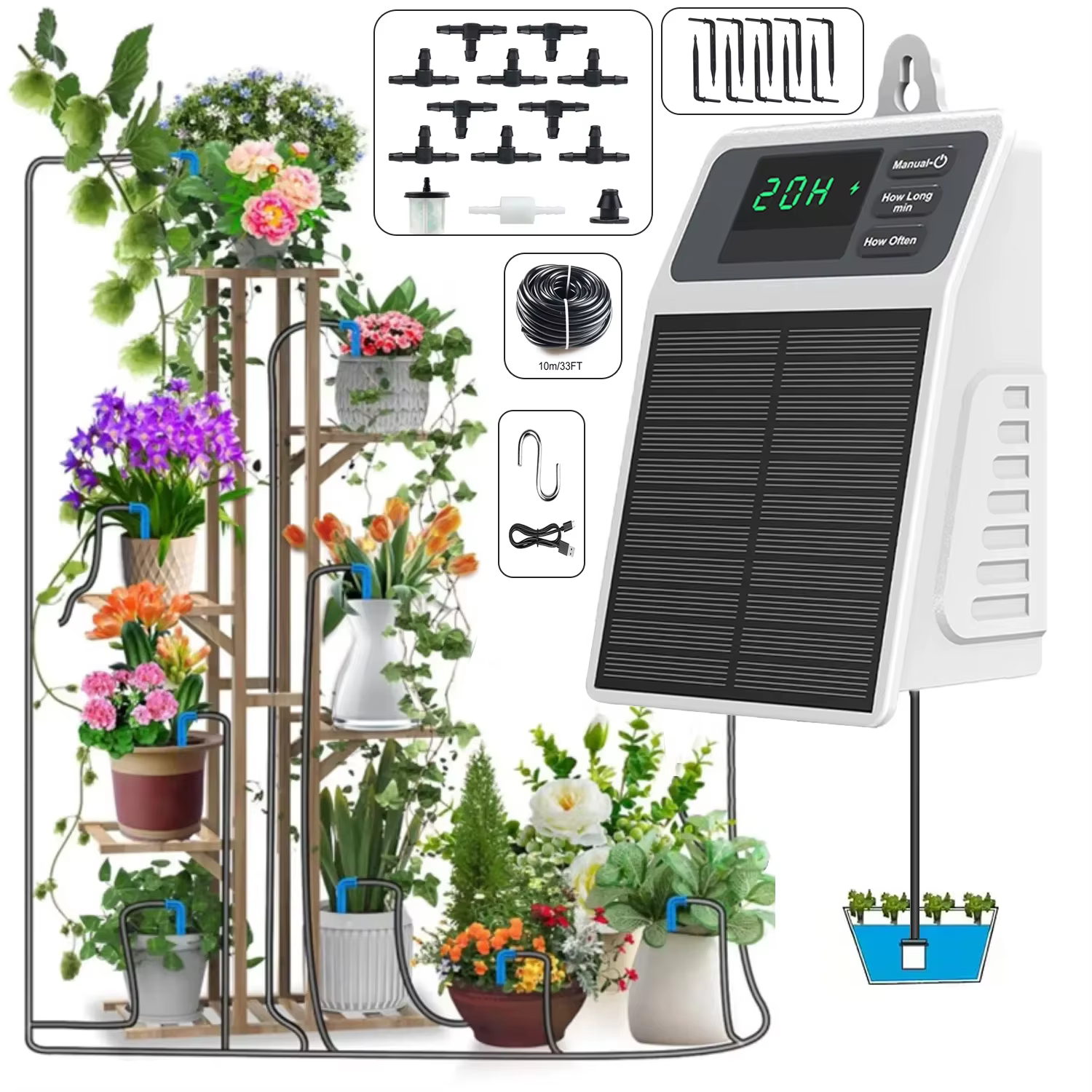 Système d'irrigation automatique solaire pour plantes