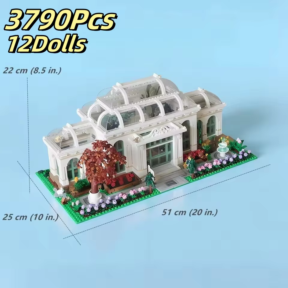 Nouveau kit de blocs de construction de modèle d'architecture de jardin botanique, ornement de bureau et de maison, objet de collection, cadeau de fête