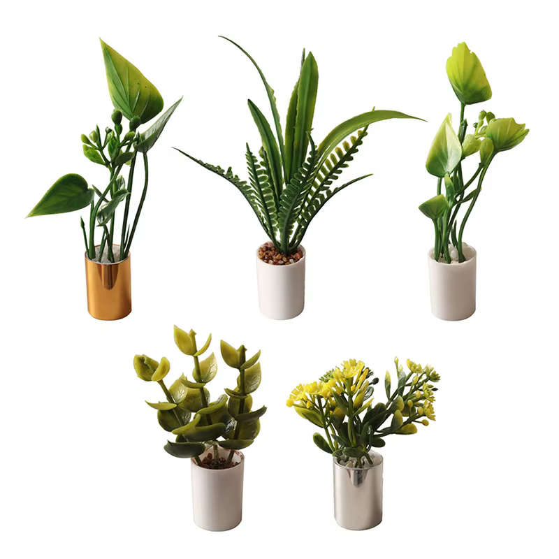 Plante en pot miniature pour maison de poupée 1:12