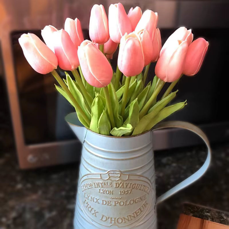 3/5/10/15/20 pièces tulipes fleurs artificielles vraie touche fleur Bouquet