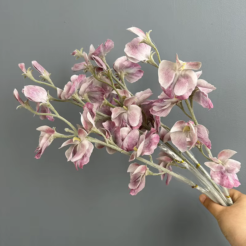 10 pièces de fausses fleurs de pois parfumées à toucher réel