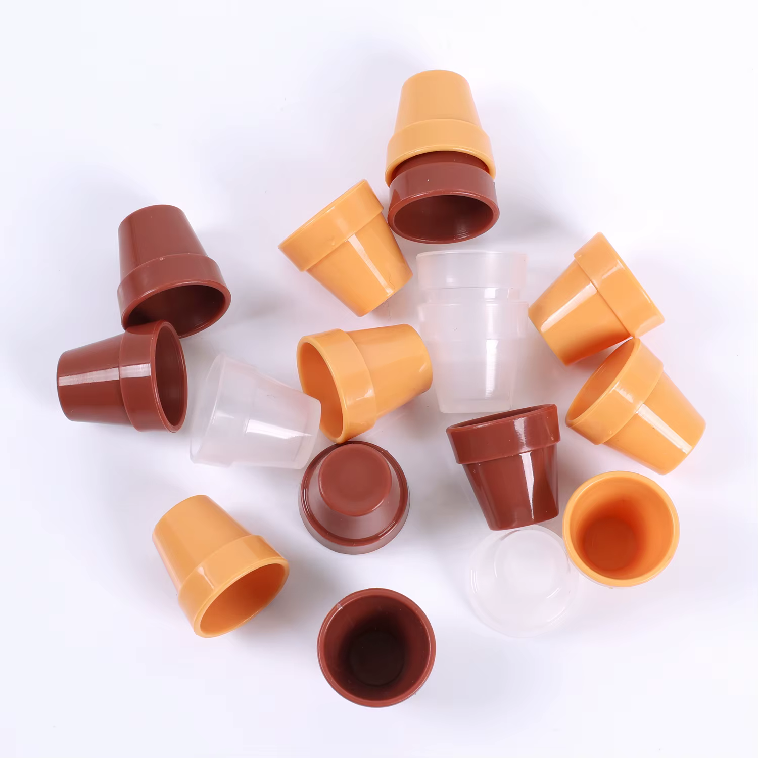 Lot de 5 mini pots en terre cuite pour maison de poupée