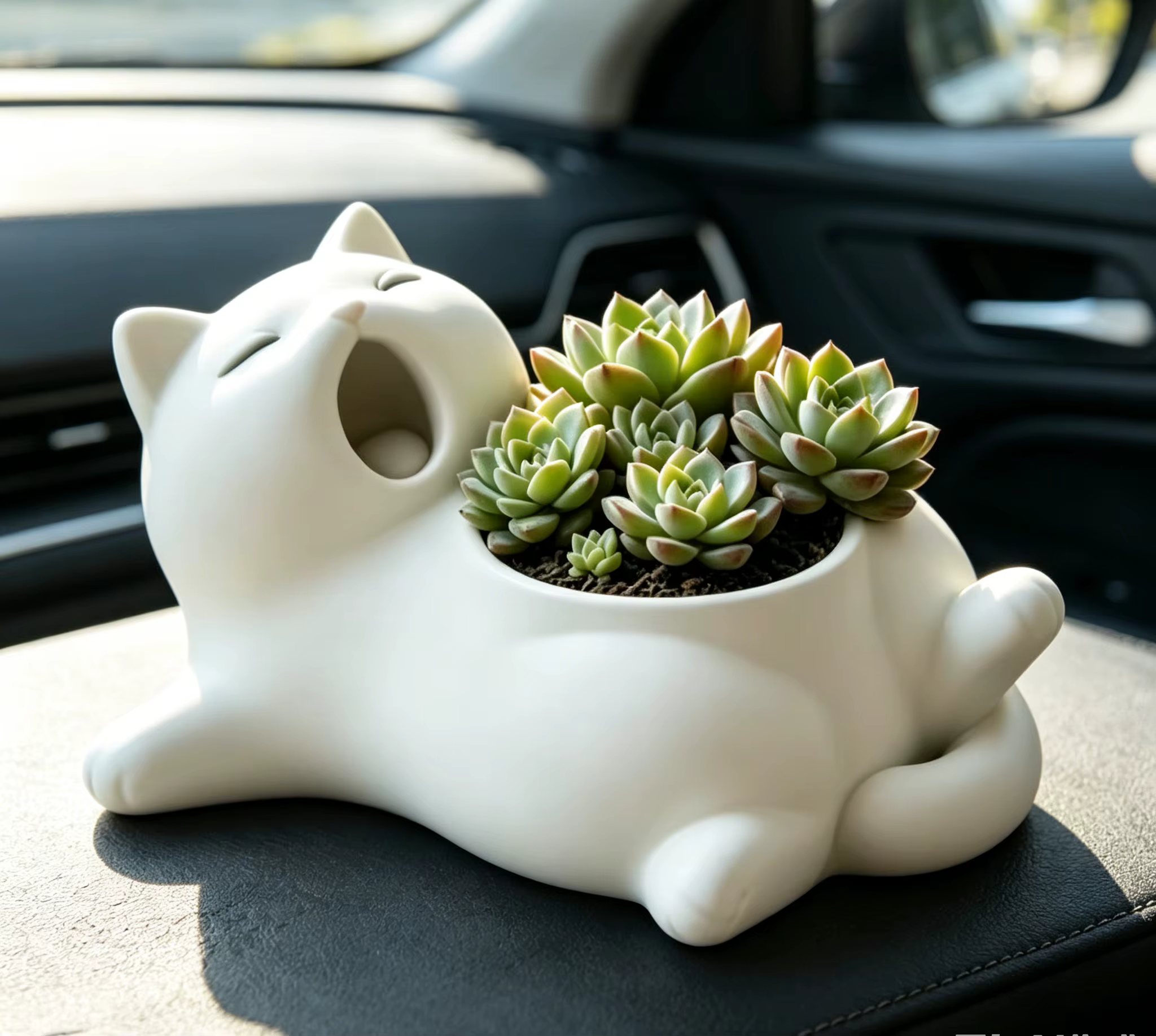 Pot de fleurs chat kawaii