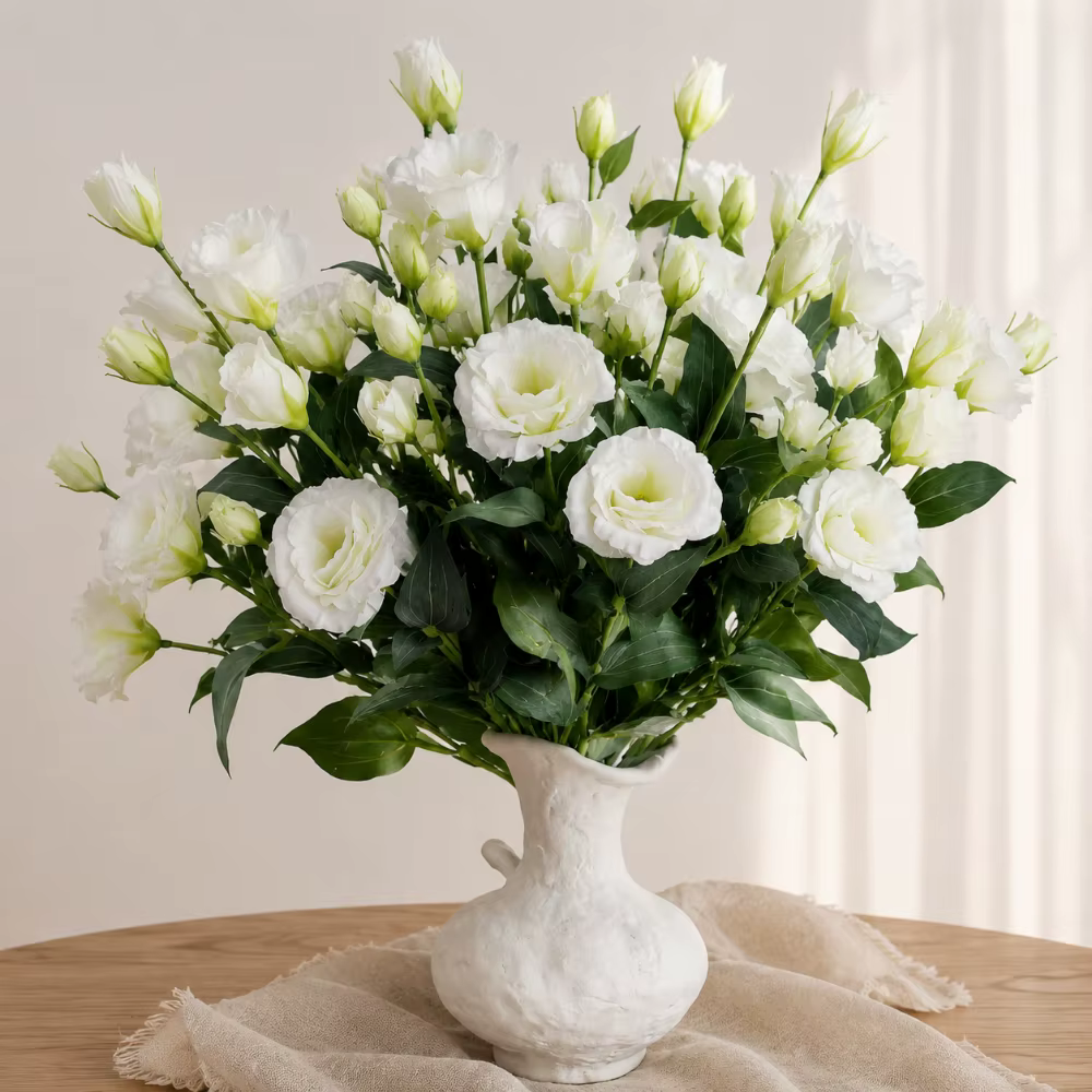 Fleurs artificielles Lisianthus 70cm 4/10 pièces