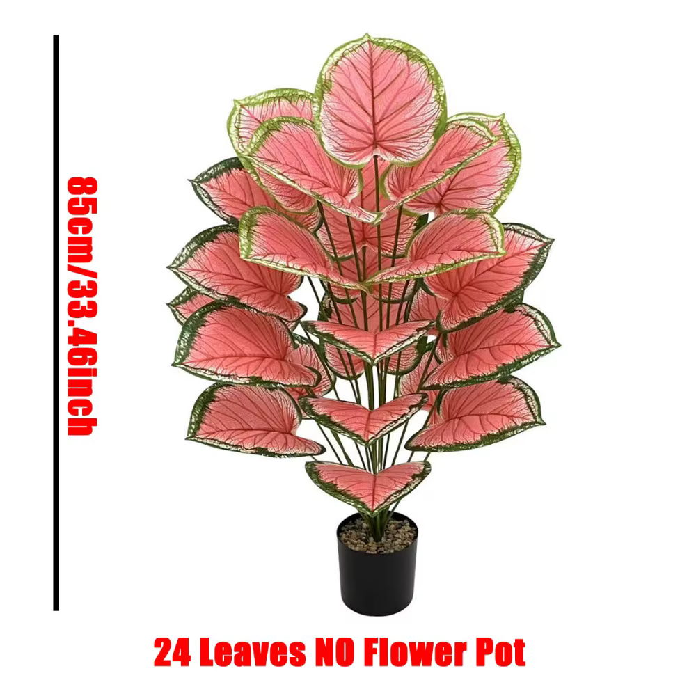 Plante Artificielle Caladium Rose