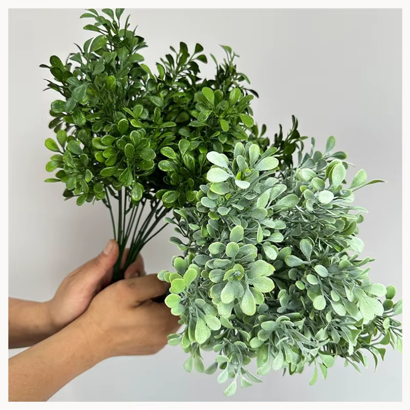 8 pièces de plantes artificielles de type herbe milanaise verte pour mariage