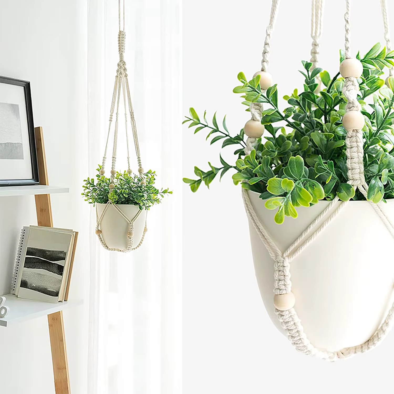 ConfronPlant-Cintre de plante en macramé fait à la main