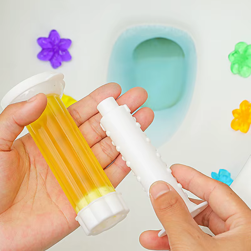 Gel nettoyant pour toilettes, fleur fraîche, vidange aromatique, détergent de nettoyage des toilettes, désodorisant, élimine les odeurs, outils de salle de bain à domicile, 1/10 pièces